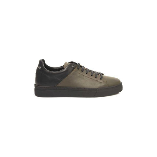 Cerruti 1881 Green Leather Men Sneaker Cerruti 1881