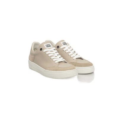 Cerruti 1881 Beige Cowhide Women Sneaker