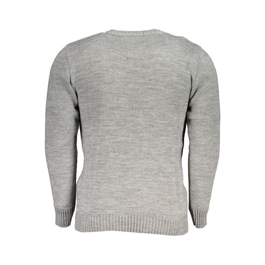 U.S. Grand Polo Gray Fabric Sweater U.S. Grand Polo