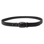 Dolce & Gabbana Black Leather Silver Metal Buckle Men Belt
