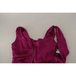 Dolce & Gabbana Sheath Mermaid Fuchsia Silk Stretch Gown Dress DR28670