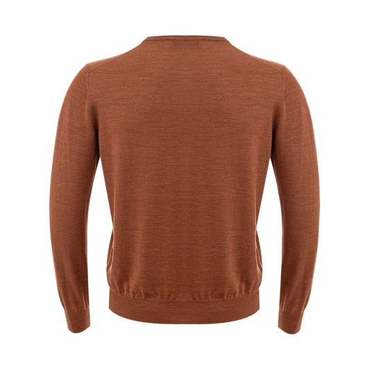 Gran Sasso Elegant Woolen Brown Sweater for Men Gran Sasso