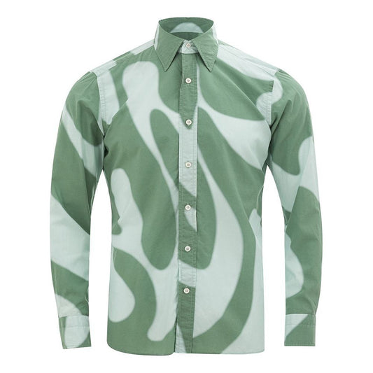 Tom Ford Elegant Green Cotton Shirt for Men Tom Ford