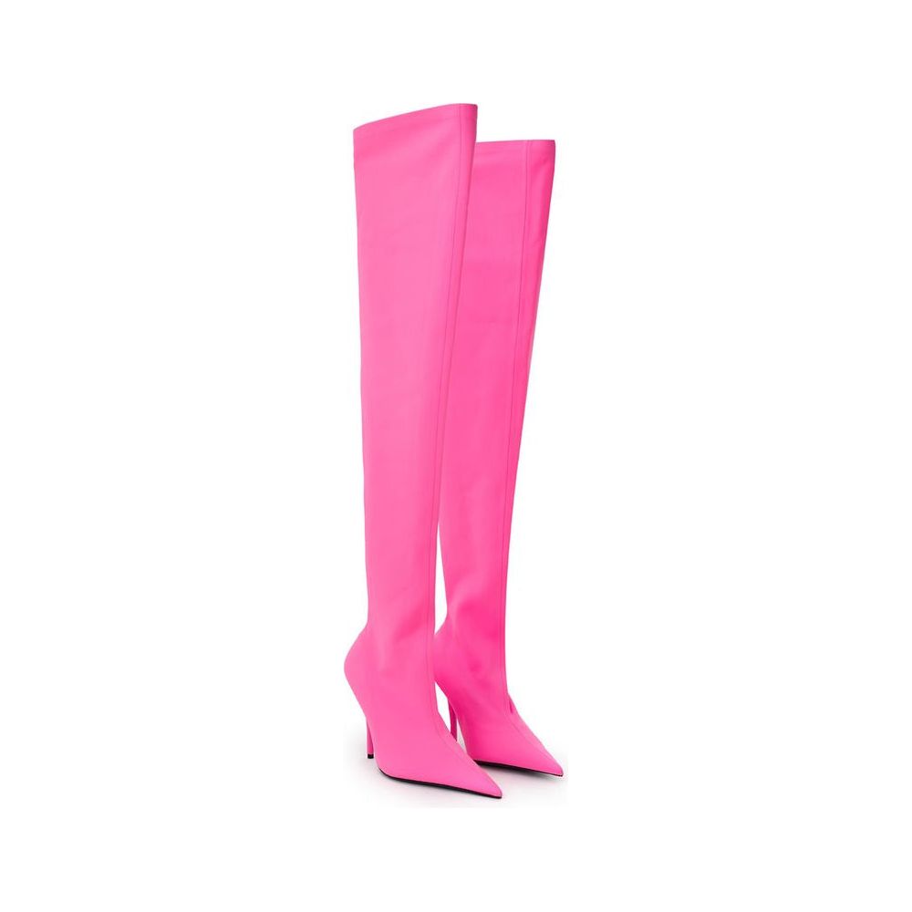 Balenciaga Elegant Pink Polyester Ankle Boots Balenciaga