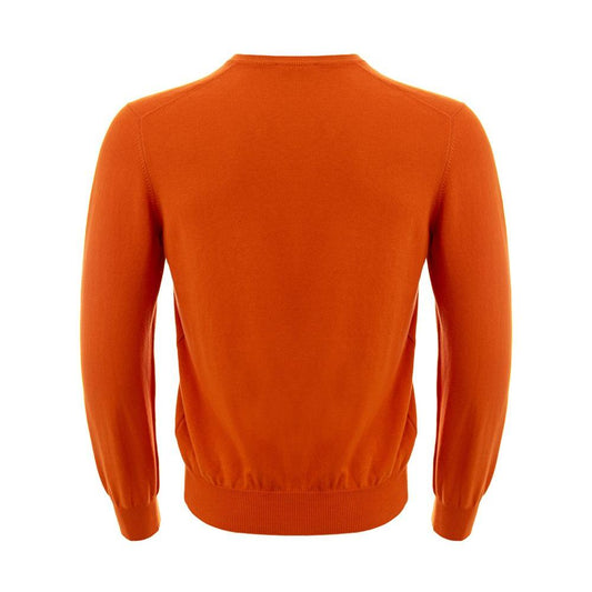 Gran Sasso Elegant Cotton Orange Sweater for Men Gran Sasso