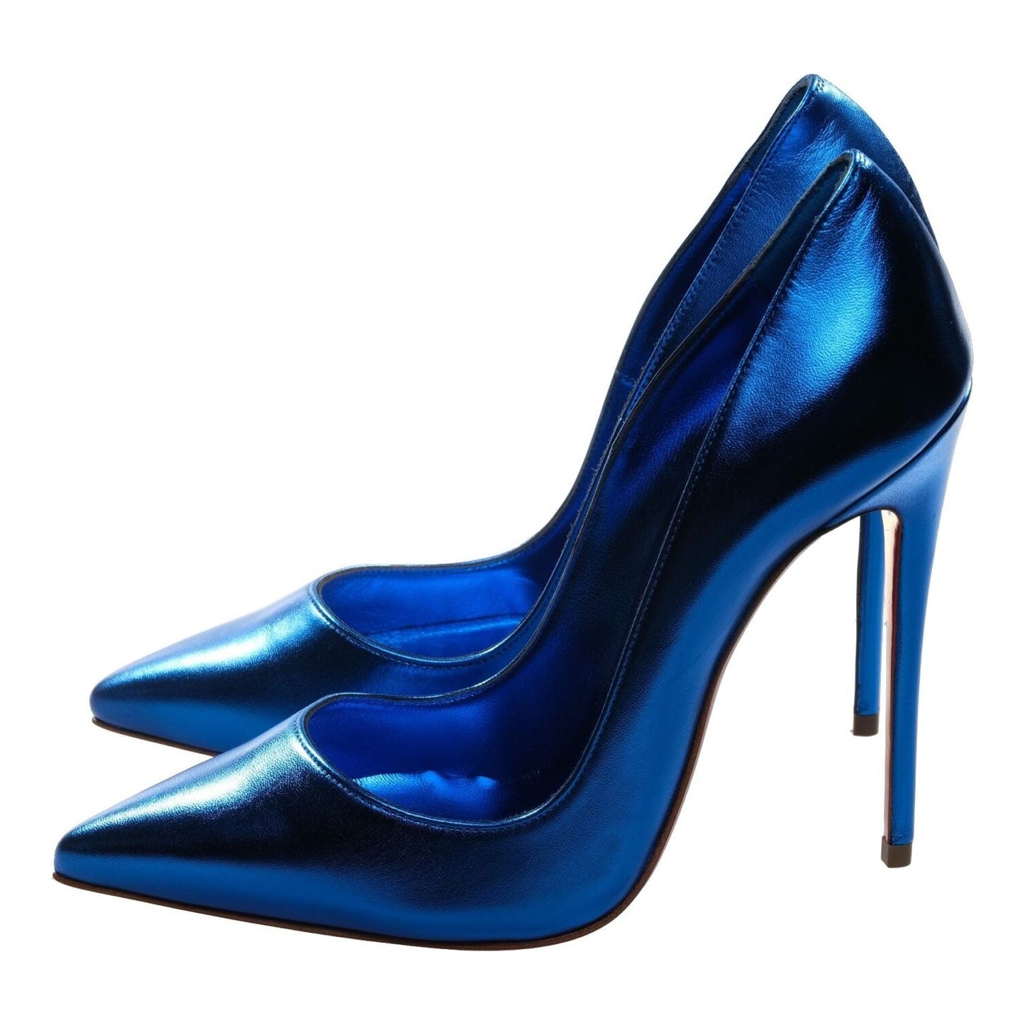 Christian Louboutin So Kate Blue Laminated Leather High Heel Pumps Christian Louboutin