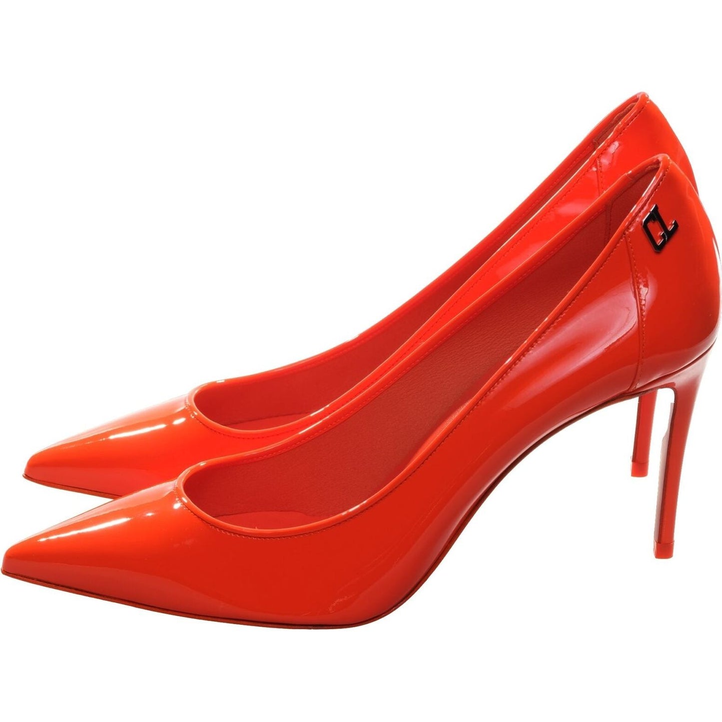 Christian Louboutin Sporty Kate Orange Patent Leather High Heel Pumps Christian Louboutin