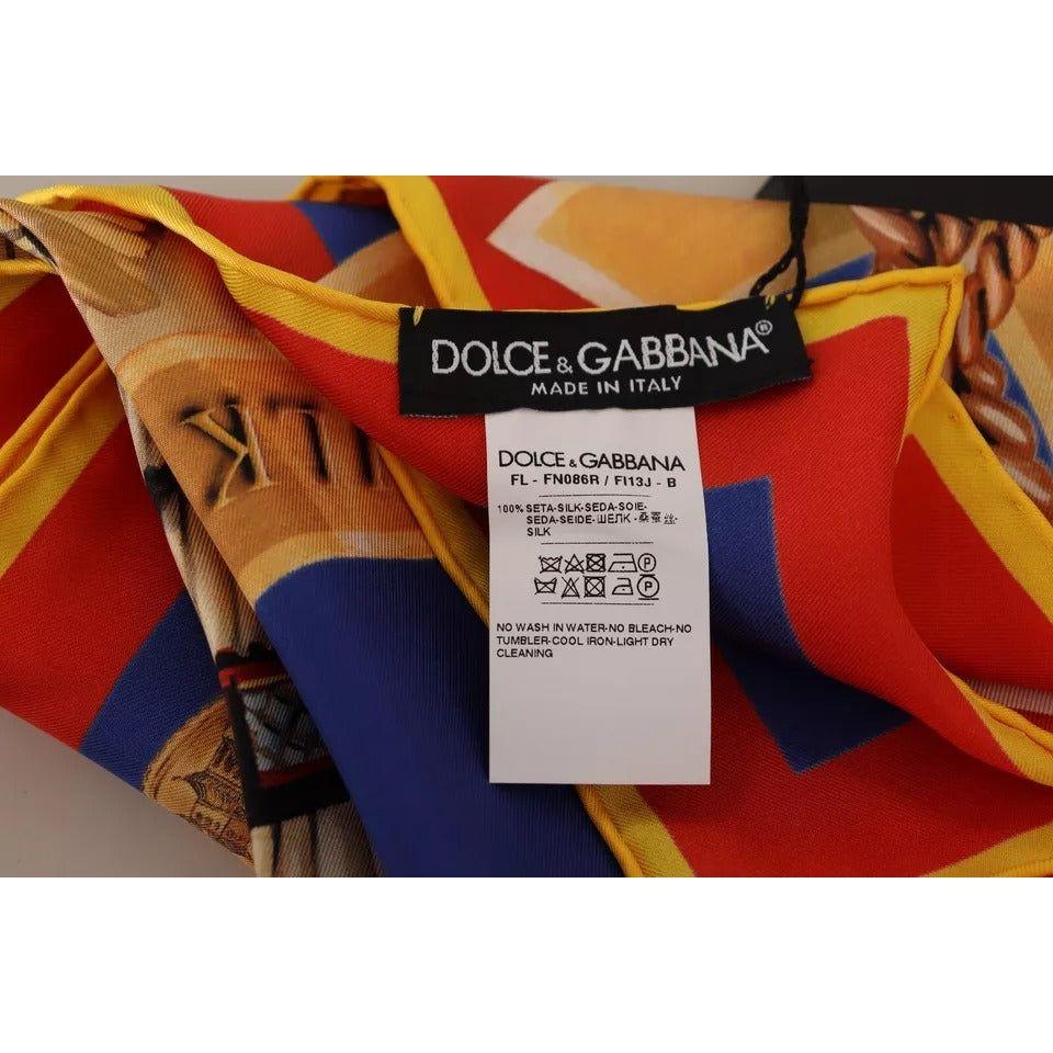 Dolce & Gabbana Multicolor Italy China Silk Shawl Wrap Scarf Dolce & Gabbana