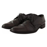 Dolce & Gabbana Black Leather Derby Dress Formal Shoes