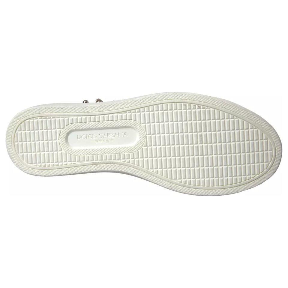 Dolce & Gabbana White Portofino Sacred Heart Sneakers Women Shoes