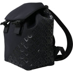 Dolce & Gabbana Black Neoprene Nylon DG Logo School Backpack Bag