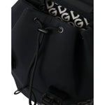 Dolce & Gabbana Black Neoprene Nylon DG Logo School Backpack Bag