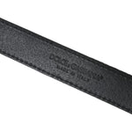 Dolce & Gabbana Black Jacquard Stripes Silver Metal Buckle Belt
