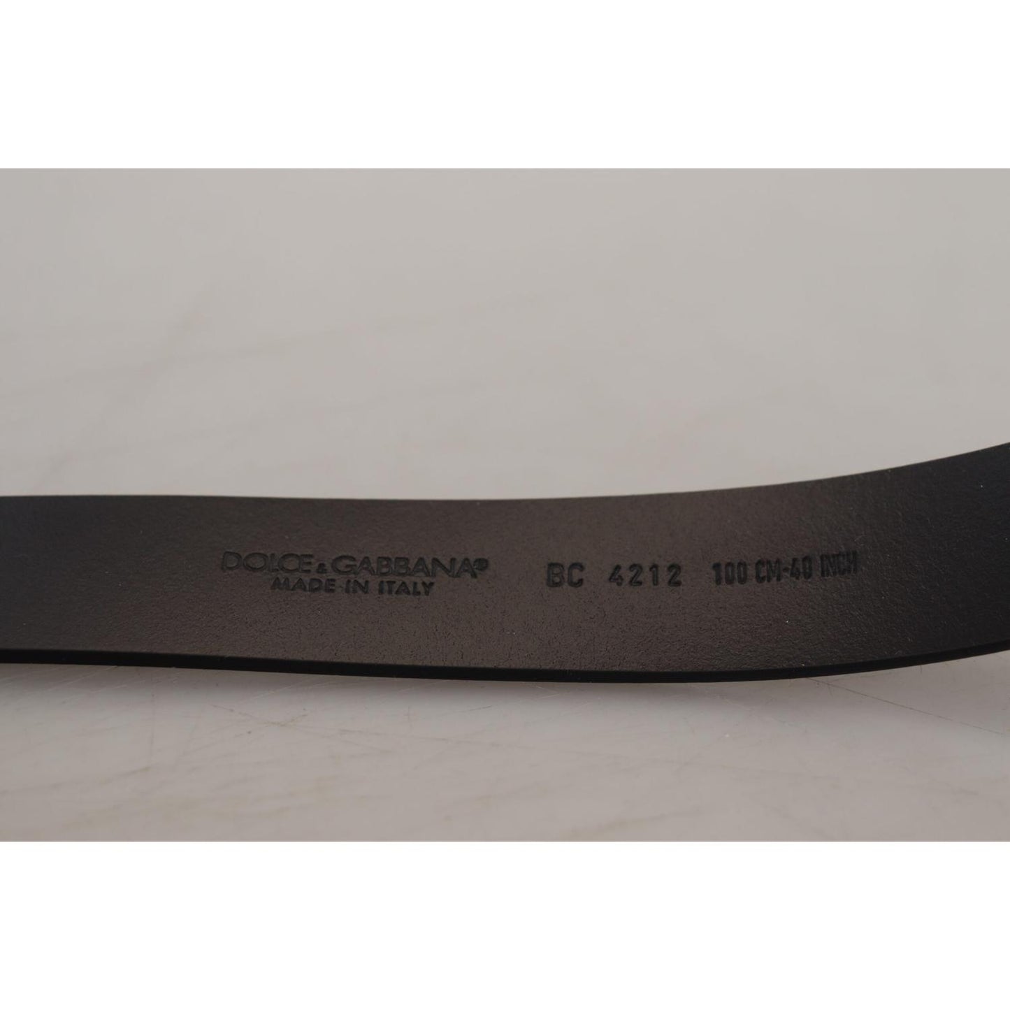 Dolce & Gabbana Black Leather Metal #DG Logo Buckle Belt Dolce & Gabbana