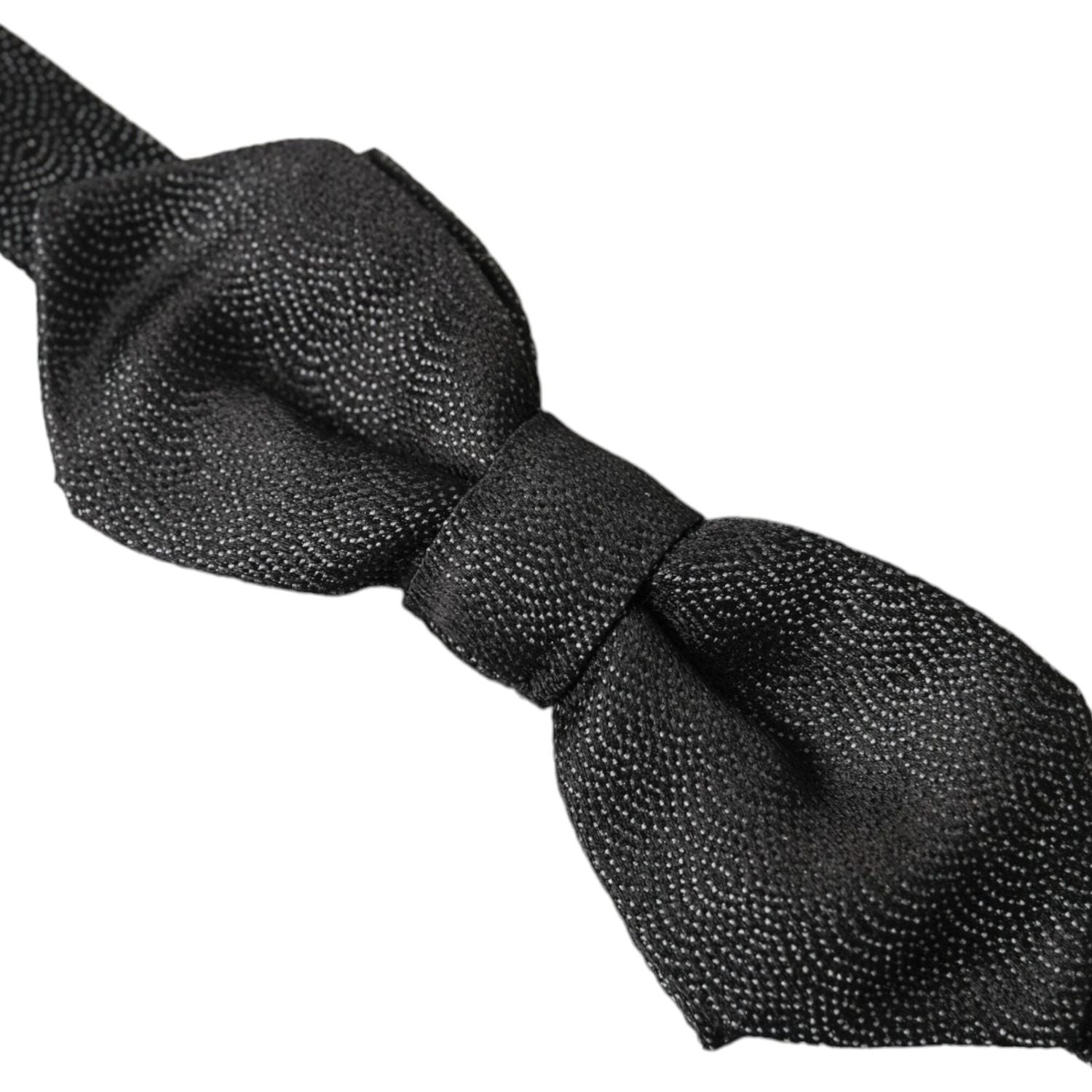 Dolce & Gabbana Black Silk Adjustable Neck Men Bow Tie
