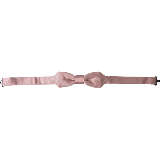 Dolce & Gabbana Pink Silk Adjustable Neck Men Bow Tie Dolce & Gabbana