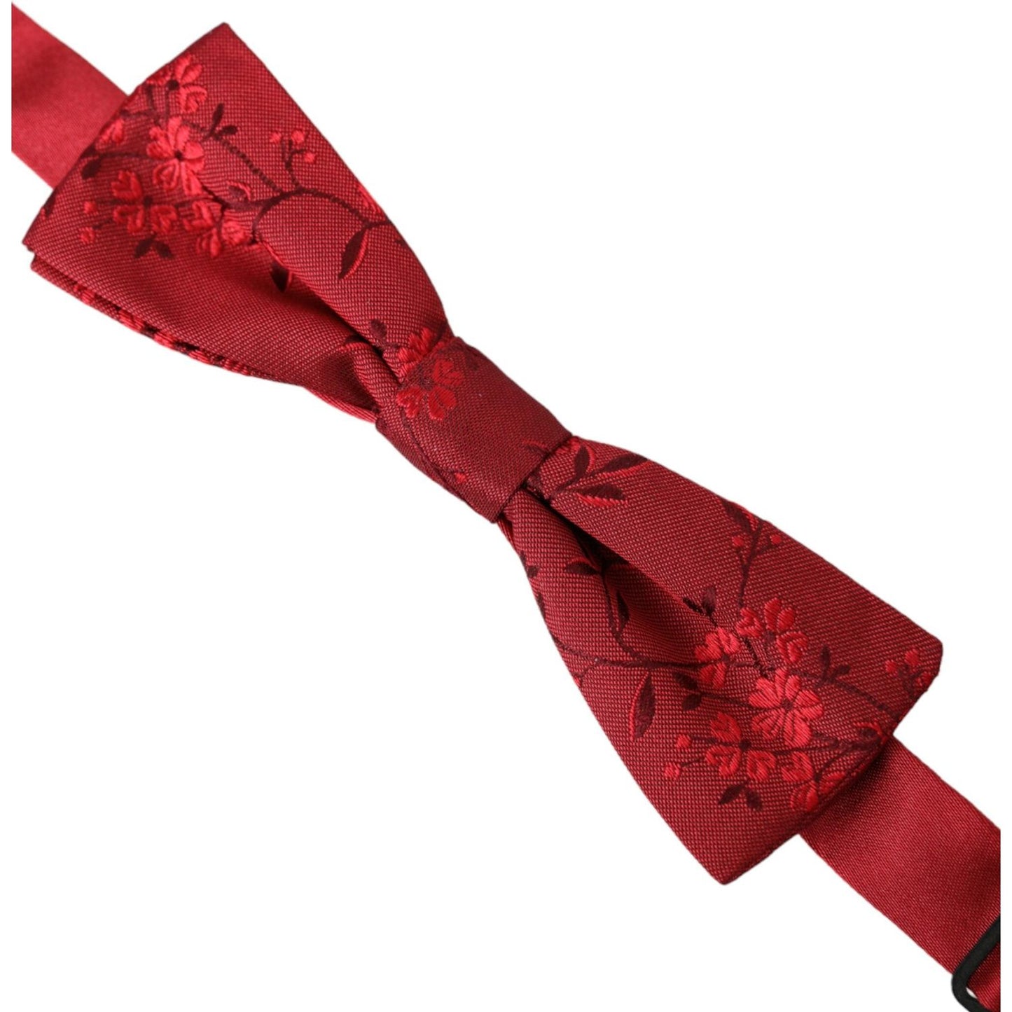 Dolce & Gabbana Red Brocade Silk Adjustable Neck Men Bow Tie Dolce & Gabbana