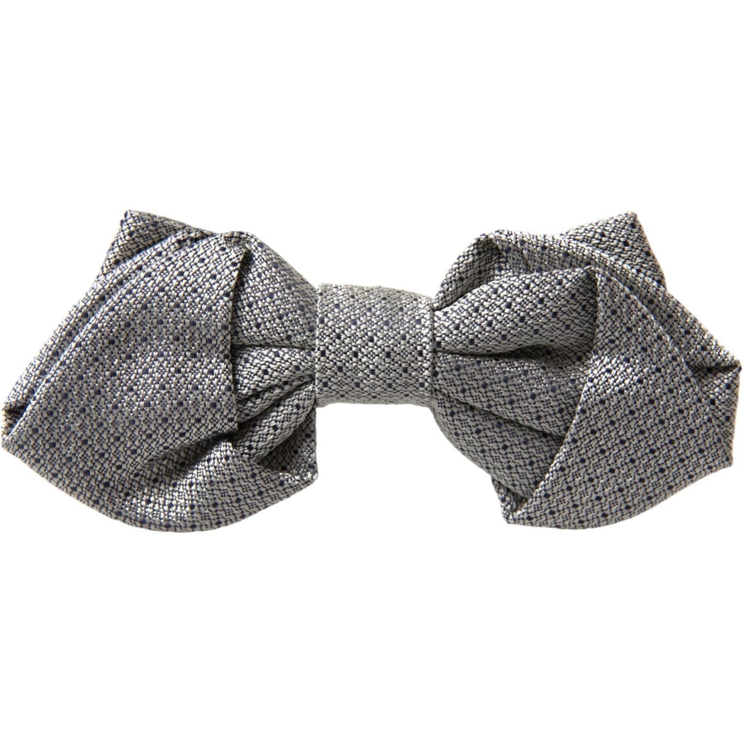 Dolce & Gabbana Gray Silk Adjustable Neck Men Bow Tie