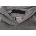 Daniele Alessandrini Gray Pullover Hodded Cotton Sweater