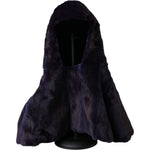 Dolce & Gabbana Black Weasel Fur Whole Head Wrap Hat