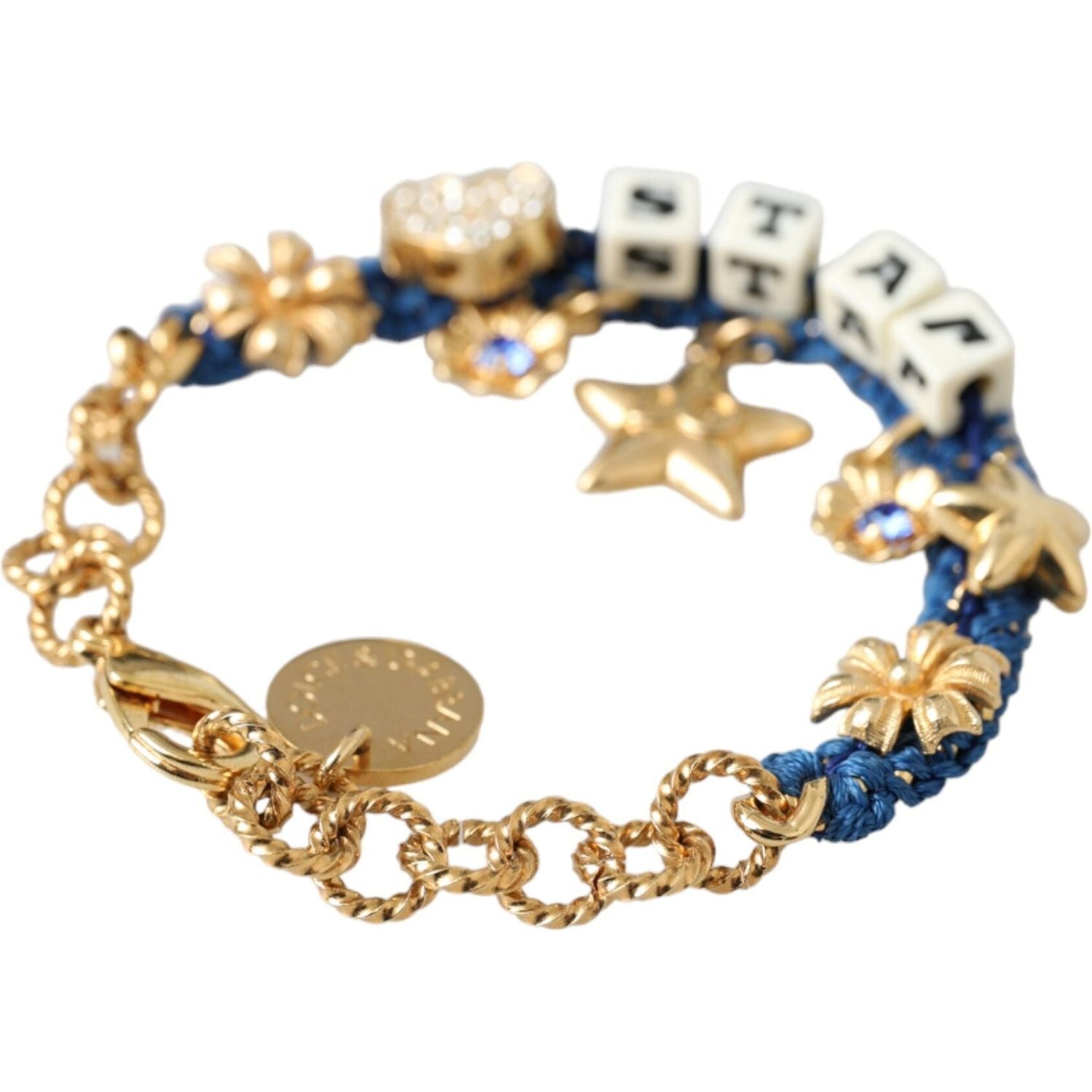 Dolce & Gabbana Gold Tone Brass Chain Star Fashion Bracelet