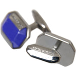 Dolce & Gabbana Silver Plated Brass Pin Crystal Cufflinks SMY10213