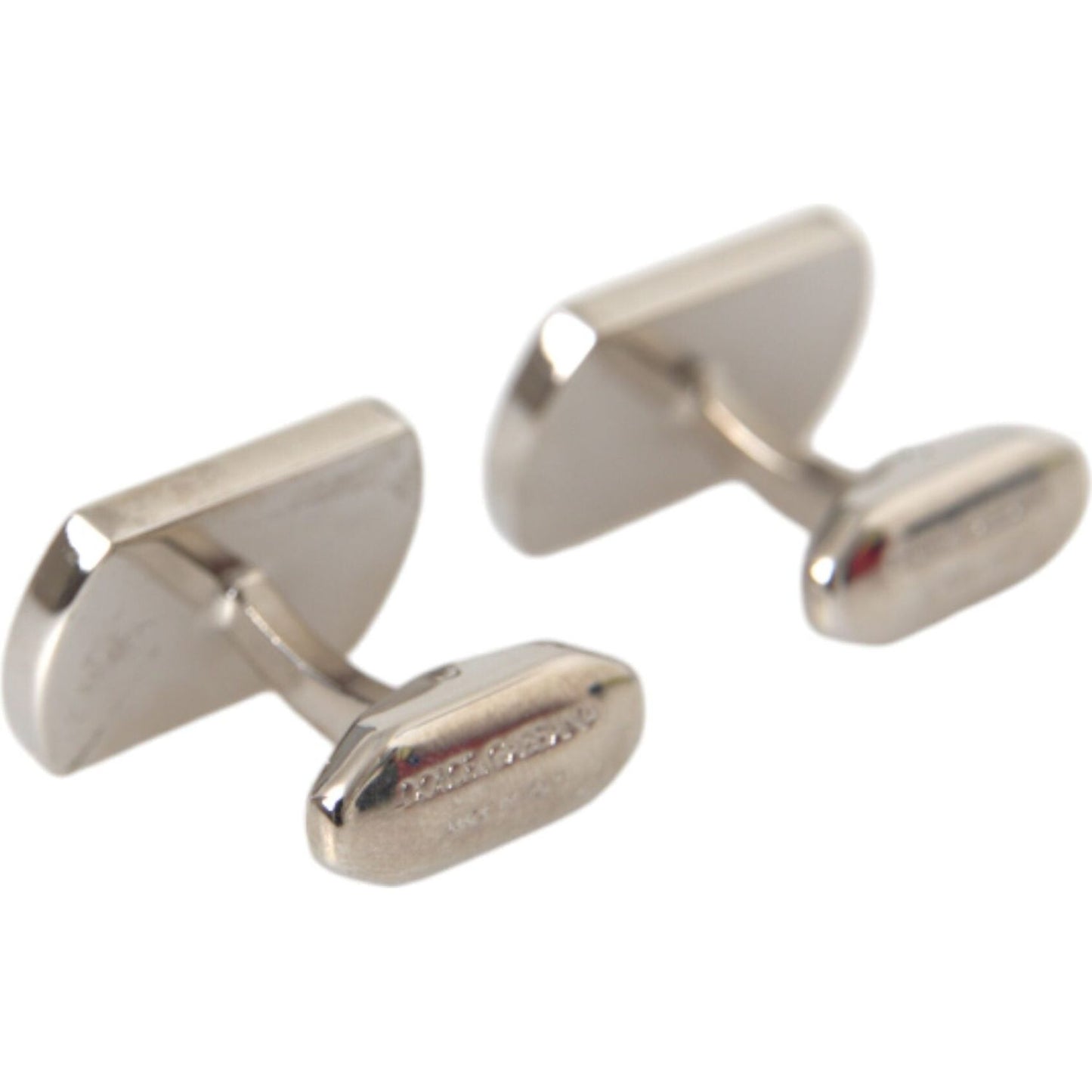 Dolce & Gabbana Silver Gold Plated Metal Brass Pin Cufflinks Dolce & Gabbana