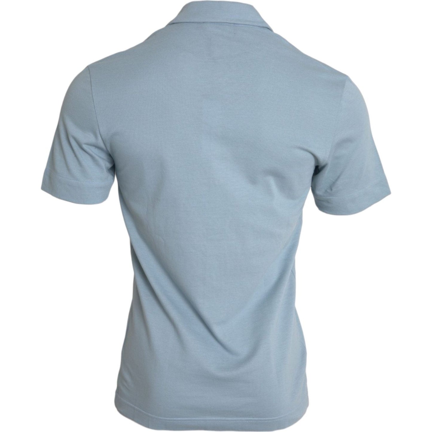 Dolce & Gabbana Light Blue Logo Cotton Collared Polo T-shirt Dolce & Gabbana