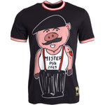 Dolce & Gabbana Black Cotton 2019 Year of the Pig T-shirt TSH86275-52