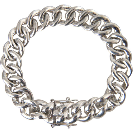 Nialaya Solid Heavy Curb Link 925 Sterling Silver Bracelet Men Nialaya