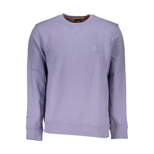 Hugo Boss Purple Cotton Sweater Hugo Boss