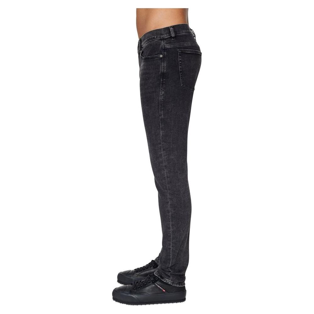 Diesel Black Cotton Men Jean