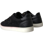 Dolce & Gabbana Black Suede Leather Men Low Top Sneakers Men Shoes