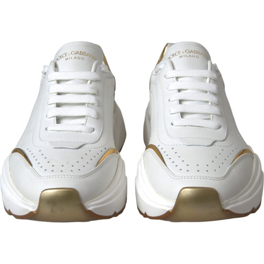 White Gold DAYMASTER Leather Sneakers Shoes