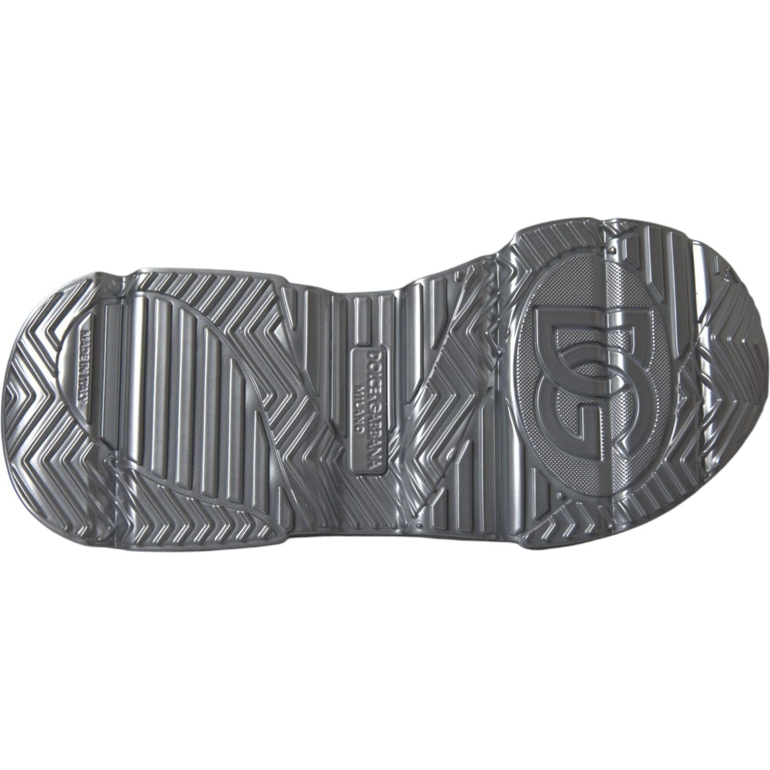 حذاء رياضي جلدي من دولتشي آند غابانا DAYMASTER باللون الفضي اللامع