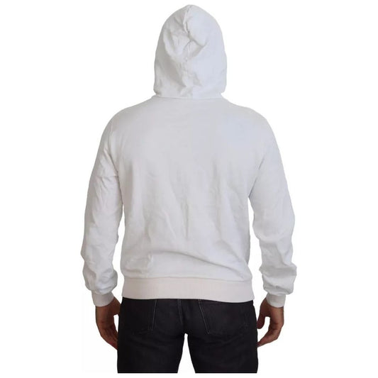 Dolce & Gabbana White Caesar Cotton Hooded Sweatshirt Sweater Dolce & Gabbana