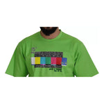 Dolce & Gabbana Green Cotton DG CHANNEL Top T-shirt