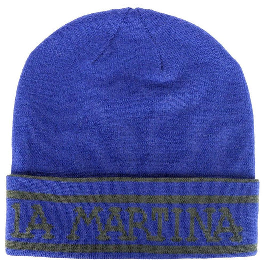 La Martina Blue Wool Men Cap