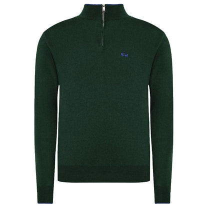 La Martina Green Wool Men Sweater