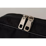 Dolce & Gabbana Black Nylon Leather DG Logo Patch Messenger Cross Body Bag
