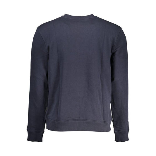 Napapijri Chic Crew Neck Embroidered Blue Sweater Napapijri