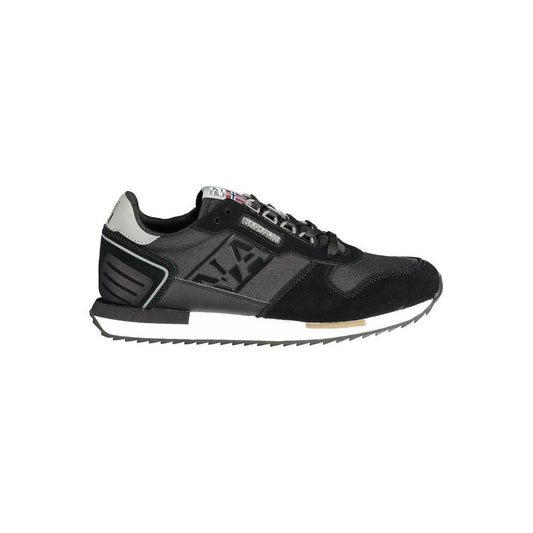 Napapijri Sleek Black Sneakers with Logo Accent Napapijri