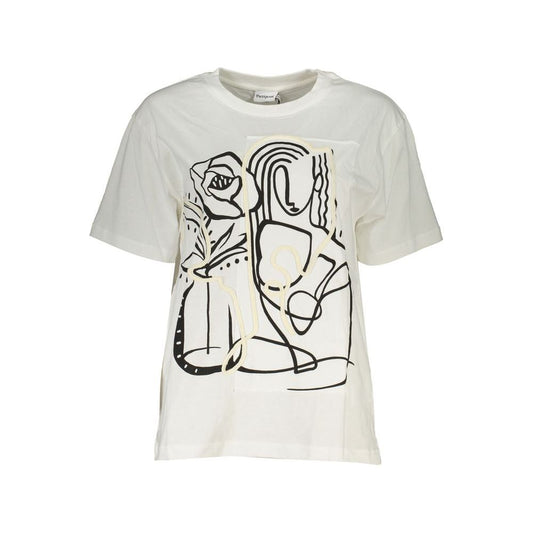 Desigual White Cotton Tops & T-Shirt Desigual