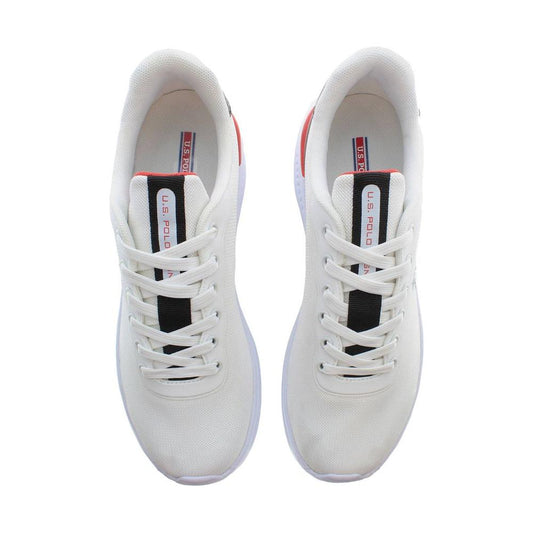 U.S. POLO ASSN. Sleek White Sports Sneakers with Contrasting Accents U.S. POLO ASSN.