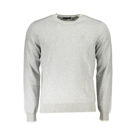 North Sails Gray Cotton Men Sweater North Sails