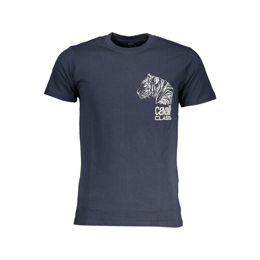 Cavalli Class Blue Cotton T-Shirt Cavalli Class