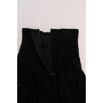 Dolce & Gabbana Black Floral Cutout Lace A-Line Skirt
