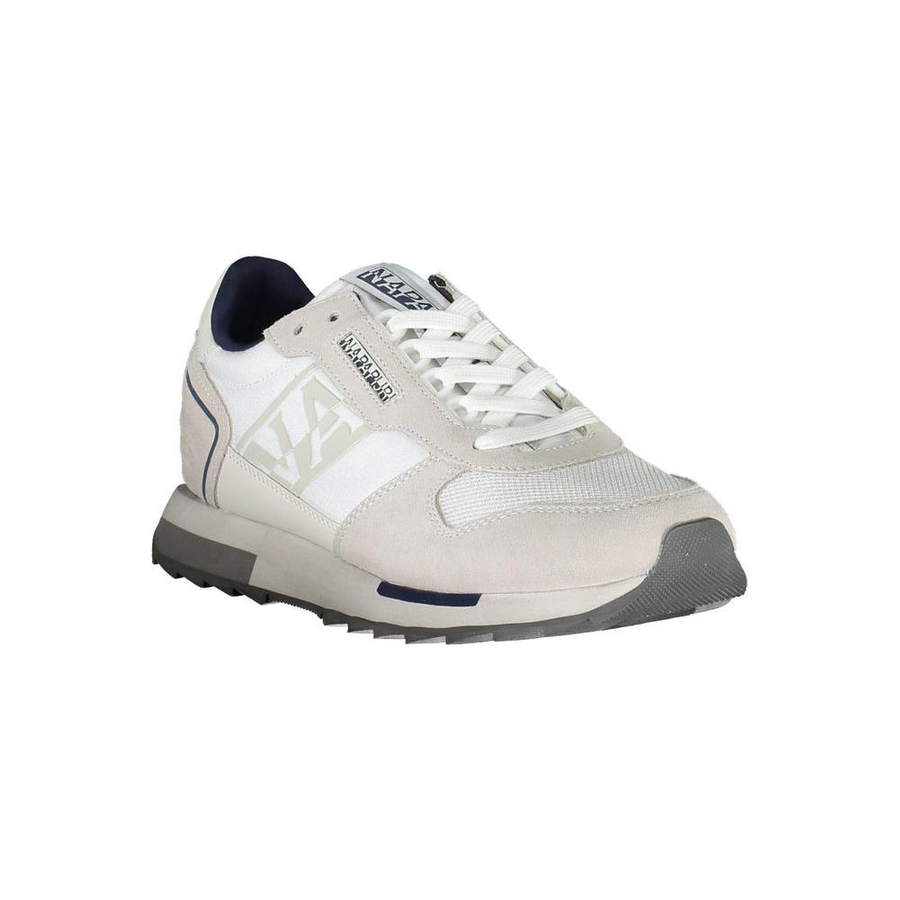 Napapijri Elegant White Laced Sports Sneakers Napapijri