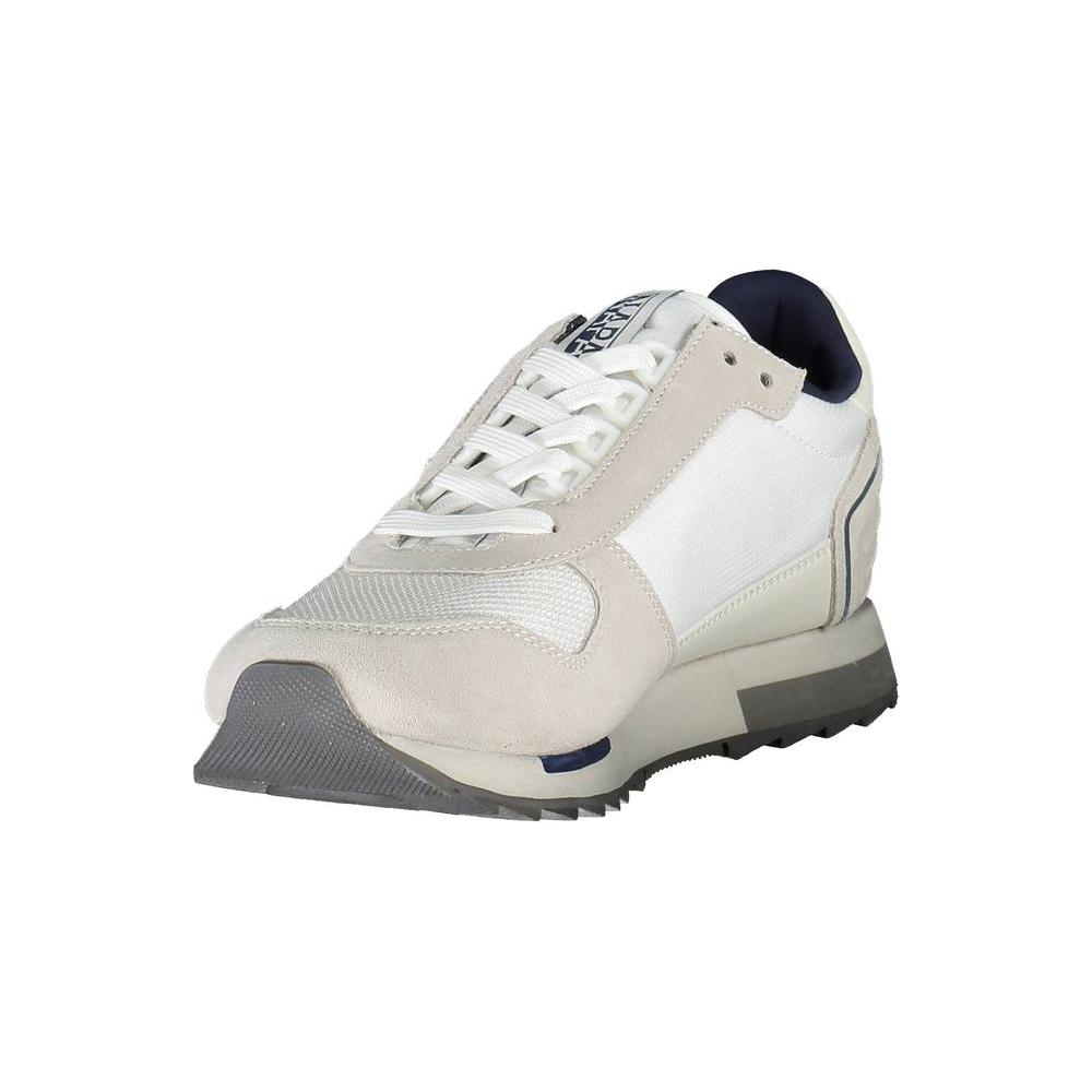 Napapijri Elegant White Laced Sports Sneakers Napapijri