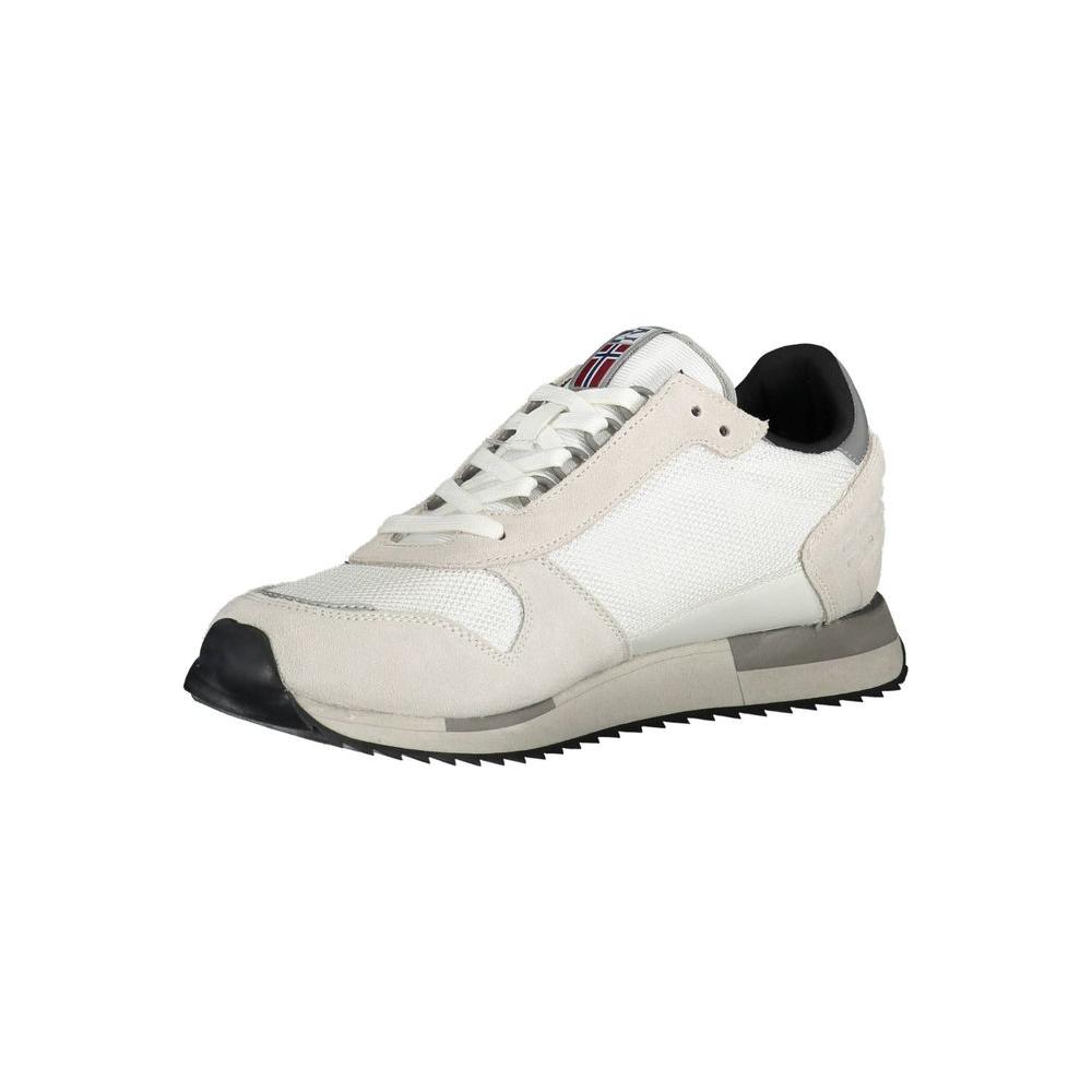 Napapijri Sleek White Sneakers with Contrasting Accents Napapijri